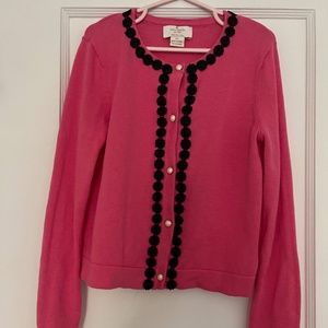 Kate Spade The Rules Lace Trim Cardigan Sweater